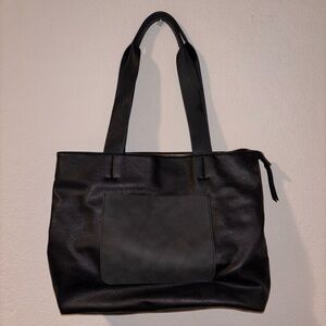 Universal Thread Black Faux Leather Tote Bag